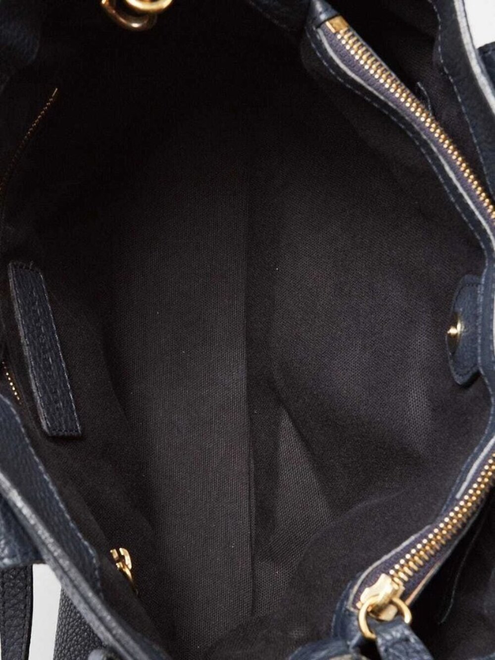 Burberry Blue Pebbled Leather House Check Medium Banner Tote Bag - Picture 12 of 12